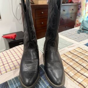 Men's Justin Black Leather Boots